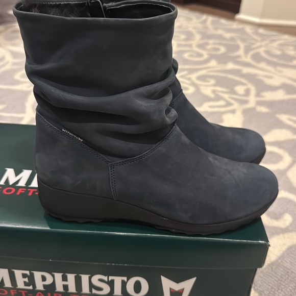 Mephisto Agatha Jeans Blue Booties Sz 6.5 - Picture 6 of 8